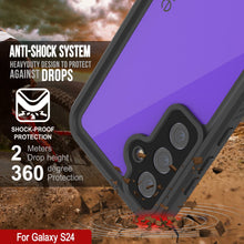 Load image into Gallery viewer, Coque étanche pour Galaxy S25 PunkCase StudStar Violet Mince 6,2 pieds Sous-marine IP68 Résistant aux chocs/à la neige
