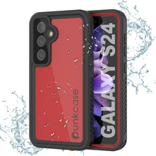 Charger l&#39;image dans la galerie, Coque étanche pour Galaxy S25 PunkCase StudStar Rouge Mince 6,2 pieds Sous-marine IP68 Résistant aux chocs/à la neige
