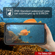 Load image into Gallery viewer, Coque étanche pour Galaxy S24 PunkCase StudStar Noir Mince 6,2 pieds Sous-marine IP68 Résistant aux chocs/à la neige
