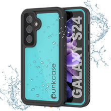 Charger l'image dans la galerie, Coque étanche pour Galaxy S24 PunkCase StudStar Teal fine 6,2 pieds sous l'eau IP68 résistante aux chocs et à la neige
