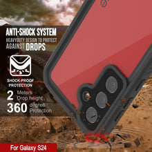Charger l'image dans la galerie, Coque étanche pour Galaxy S24 PunkCase StudStar Rouge Mince 6,2 pieds Sous-marine IP68 Résistant aux chocs/à la neige
