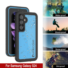 Charger l&#39;image dans la galerie, Coque étanche pour Galaxy S25 PunkCase StudStar Bleu clair Mince 6,2 pieds Sous-marine IP68 Antichoc
