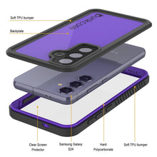 Load image into Gallery viewer, Coque étanche pour Galaxy S24 PunkCase StudStar Violet Mince 6,2 pieds Sous-marine IP68 Résistant aux chocs/à la neige
