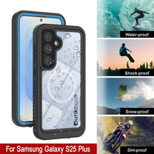 Load image into Gallery viewer, Coque étanche pour Galaxy S25 Plus, Punkcase [Extreme Mag Series] Armor Cover avec protecteur d'écran intégré [Bleu]
