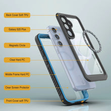 Load image into Gallery viewer, Coque étanche pour Galaxy S25 Plus, Punkcase [Extreme Mag Series] Armor Cover avec protecteur d'écran intégré [Bleu]
