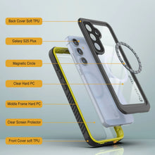 Load image into Gallery viewer, Coque étanche pour Galaxy S25 Plus, Punkcase [Extreme Mag Series] Armor Cover avec protecteur d'écran intégré [Jaune]
