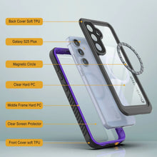 Load image into Gallery viewer, Coque étanche pour Galaxy S25 Plus, Punkcase [Extreme Mag Series] Armor Cover avec protecteur d'écran intégré [Violet]
