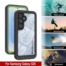 Load image into Gallery viewer, Coque étanche pour Galaxy S25, Punkcase [Extreme Mag Series] Armor Cover avec protecteur d'écran intégré [Vert]
