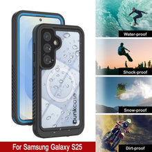Load image into Gallery viewer, Coque étanche pour Galaxy S25, Punkcase [Extreme Mag Series] Armor Cover avec protecteur d'écran intégré [Bleu]
