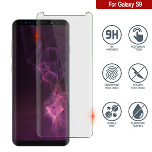 Galaxy S9 Punkcase Verre SHIELD en verre trempé protecteur d'écran noir de 0,33 mm d'épaisseur en verre à 9H.