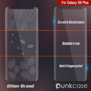 Galaxy S9+ Plus Verre de protection d'écran en verre trempé Punkcase Glass SHIELD Noir Épaisseur de 0,33 mm Verre 9H