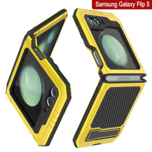 Load image into Gallery viewer, Coque en métal Galaxy Z Flip5, étui robuste de qualité militaire couvrant intégralement le corps [Néon]
