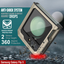 Load image into Gallery viewer, Coque métallique pour Galaxy Z Flip5, étui robuste de qualité militaire, protection complète en métal [Or].
