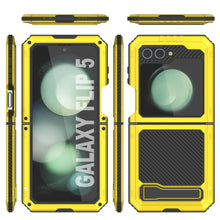 Load image into Gallery viewer, Coque en métal Galaxy Z Flip5, étui robuste de qualité militaire couvrant intégralement le corps [Néon]
