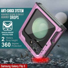 Load image into Gallery viewer, Coque en métal Galaxy Z Flip5, étui robuste en armure de qualité militaire, couverture complète du corps rigide [rose]
