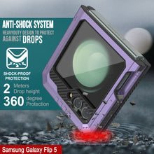 Load image into Gallery viewer, Coque métallique Galaxy Z Flip5, étui robuste de qualité militaire, protection complète en armure rigide [violet].
