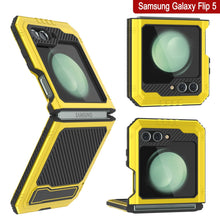 Load image into Gallery viewer, Coque en métal Galaxy Z Flip5, étui robuste de qualité militaire couvrant intégralement le corps [Néon]
