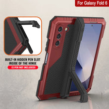 Charger l'image dans la galerie, Coque en métal pour Galaxy Z Fold6, coque blindée de qualité militaire robuste et rigide pour tout le corps [rouge]
