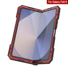 Charger l'image dans la galerie, Coque en métal pour Galaxy Z Fold6, coque blindée de qualité militaire robuste et rigide pour tout le corps [rouge]
