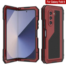 Charger l'image dans la galerie, Coque en métal pour Galaxy Z Fold6, coque blindée de qualité militaire robuste et rigide pour tout le corps [rouge]
