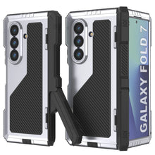 Load image into Gallery viewer, Case métallique Galaxy Z Fold7, armure de qualité militaire lourde Couvre d'armure complète du corps dur [blanc]
