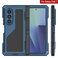 Load image into Gallery viewer, Case métallique Galaxy Z Fold7, armure de qualité militaire lourde Couvre armure complète du corps dur [bleu]

