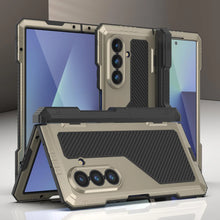 Load image into Gallery viewer, Case métallique Galaxy Z Fold7, armure de qualité militaire lourde Couverture du corps complet du corps [or]
