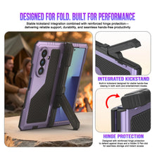 Load image into Gallery viewer, Case métallique Galaxy Z Fold7, armure de qualité militaire robuste Couvre d'armure complète du corps dur [violet]
