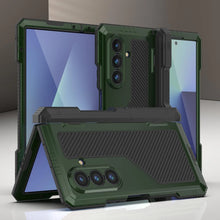 Load image into Gallery viewer, Case métallique Galaxy Z Fold7, armure de qualité militaire lourde Couvre armure complète du corps dur [vert foncé]
