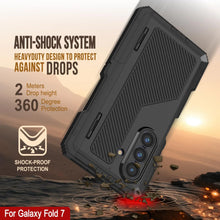 Charger l'image dans la galerie, Case métallique Galaxy Z Fold7, armure de qualité militaire lourde Couvre armure complète du corps dur [noir]
