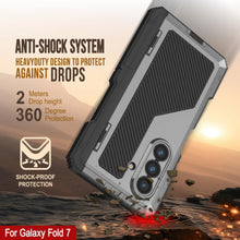 Load image into Gallery viewer, Case métallique Galaxy Z Fold7, armure de qualité militaire lourde Couvre armure complète du corps dur [argent]
