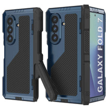 Load image into Gallery viewer, Case métallique Galaxy Z Fold7, armure de qualité militaire lourde Couvre armure complète du corps dur [bleu]
