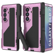 Load image into Gallery viewer, Case métallique Galaxy Z Fold7, armure de qualité militaire lourde Couvre armure complète du corps dur [rose]
