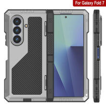 Load image into Gallery viewer, Case métallique Galaxy Z Fold7, armure de qualité militaire lourde Couvre armure complète du corps dur [argent]
