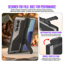 Load image into Gallery viewer, Case métallique Galaxy Z Fold7, armure de qualité militaire lourde Couvre armure complète du corps dur [argent]
