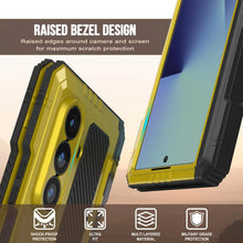 Load image into Gallery viewer, Case métallique Galaxy Z Fold7, armure de qualité militaire lourde Couverture du corps complet du corps [néon]
