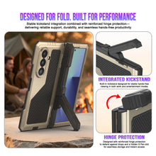 Load image into Gallery viewer, Case métallique Galaxy Z Fold7, armure de qualité militaire lourde Couverture du corps complet du corps [or]
