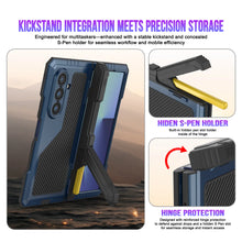 Charger l&#39;image dans la galerie, Case métallique Galaxy Z Fold7, armure de qualité militaire lourde Couvre armure complète du corps dur [bleu]
