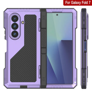 Case métallique Galaxy Z Fold7, armure de qualité militaire robuste Couvre d'armure complète du corps dur [violet]