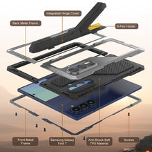 Charger l&#39;image dans la galerie, Case métallique Galaxy Z Fold7, armure de qualité militaire lourde Couvre armure complète du corps dur [argent]
