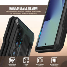 Charger l&#39;image dans la galerie, Case métallique Galaxy Z Fold7, armure de qualité militaire lourde Couvre armure complète du corps dur [noir]
