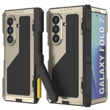 Charger l&#39;image dans la galerie, Case métallique Galaxy Z Fold7, armure de qualité militaire lourde Couverture du corps complet du corps [or]
