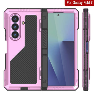 Case métallique Galaxy Z Fold7, armure de qualité militaire lourde Couvre armure complète du corps dur [rose]