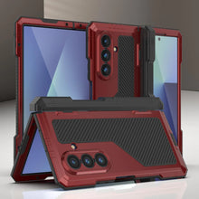 Charger l&#39;image dans la galerie, Case métallique Galaxy Z Fold7, armure de qualité militaire lourde Couverture du corps complet du corps [rouge]
