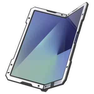 Case métallique Galaxy Z Fold7, armure de qualité militaire lourde Couvre d'armure complète du corps dur [blanc]