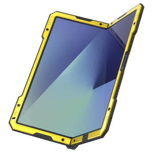 Case métallique Galaxy Z Fold7, armure de qualité militaire lourde Couverture du corps complet du corps [néon]