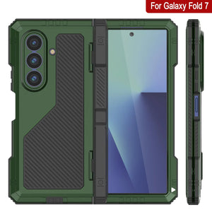 Case métallique Galaxy Z Fold7, armure de qualité militaire lourde Couvre armure complète du corps dur [vert foncé]
