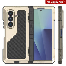 Charger l&#39;image dans la galerie, Case métallique Galaxy Z Fold7, armure de qualité militaire lourde Couverture du corps complet du corps [or]
