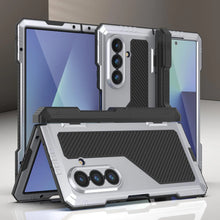 Charger l&#39;image dans la galerie, Case métallique Galaxy Z Fold7, armure de qualité militaire lourde Couvre d&#39;armure complète du corps dur [blanc]
