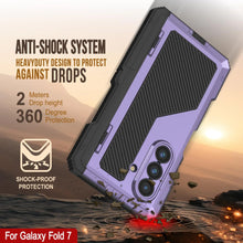 Charger l&#39;image dans la galerie, Case métallique Galaxy Z Fold7, armure de qualité militaire robuste Couvre d&#39;armure complète du corps dur [violet]
